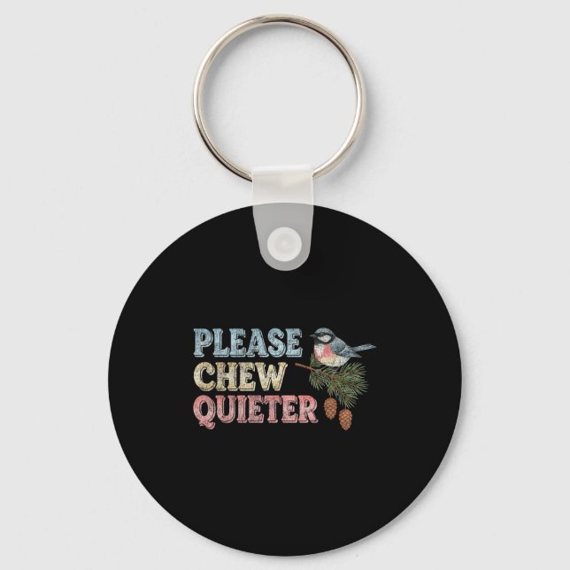Funny Vintage Bird Nature Bird Watchers  Keychain (Front)