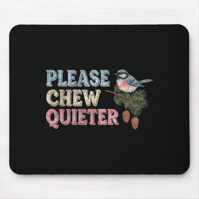 Funny Vintage Bird Nature Bird Watchers  Mouse Pad (Front)