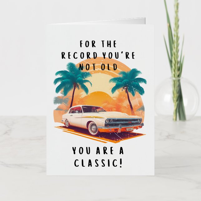 Funny Vintage Birthday Card (Front)