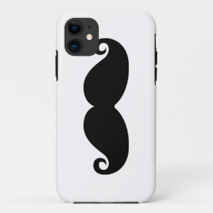 Funny Vintage Black Moustache iPhone 11 Case