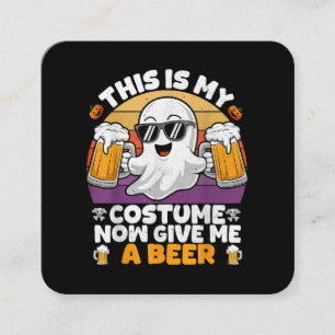 Funny Vintage Boo  Square Business Card