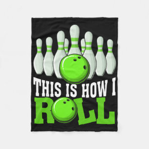 Funny Vintage Bowling Team Bowler Bowling Lover Bo Fleece Blanket