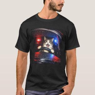 Funny Vintage Cat Meme Retro Unhinged Cat Long Sle T-Shirt