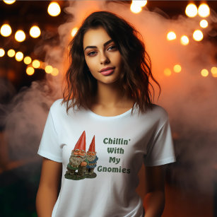 Funny Vintage Chillin' With My Gnomies Women's  T-Shirt