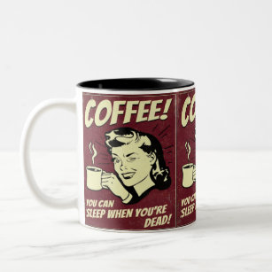 Funny vintage coffee design mug