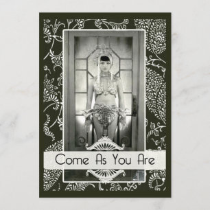 Funny Vintage Come As You Are Custom Party Invitation