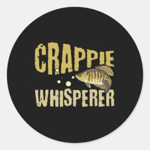 Funny Vintage Crappie Whisperer Fishing  Classic Round Sticker