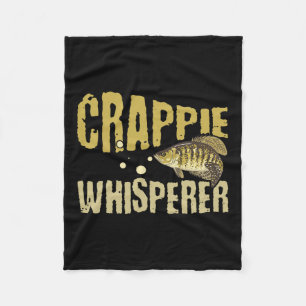 Funny Vintage Crappie Whisperer Fishing Fleece Blanket