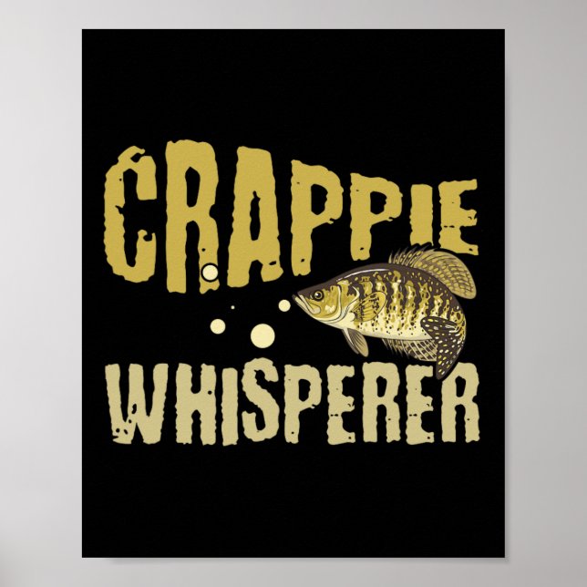Funny Vintage Crappie Whisperer Fishing  Poster (Front)