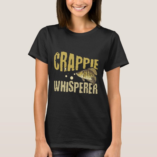 Funny Vintage Crappie Whisperer Fishing  T-Shirt (Front)