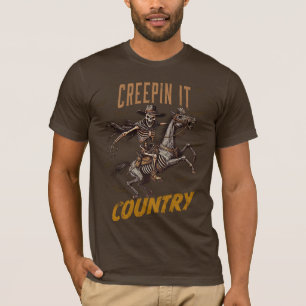 Funny Vintage Creepin It Country Halloween T-Shirt