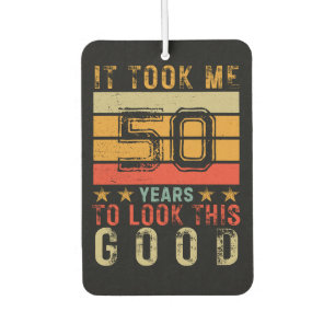 Funny vintage custom number birthday for men air freshener