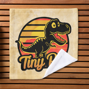 Funny Vintage Dinosaur Trex at Sunset Tiny Rex Wash Cloth