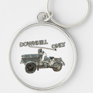 Funny Vintage Downhill Motorcycle Keychain