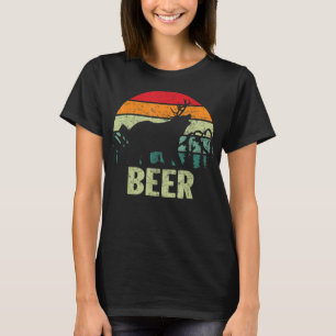Funny Vintage Drinking - Bear Deer Beer TShirt 