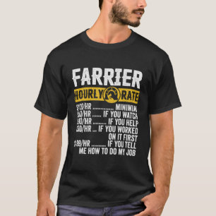 Funny Vintage Farrier Apparel Blacksmithing Hourly T-Shirt