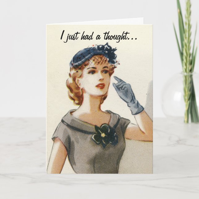 Funny vintage fashion greeting card (Front)