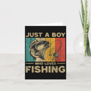 Funny Vintage Fishing Jokes Boys Fisherman B Fi-sh Card