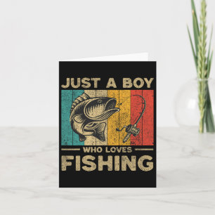 Funny Vintage Fishing Jokes Boys Fisherman B Fish  Card