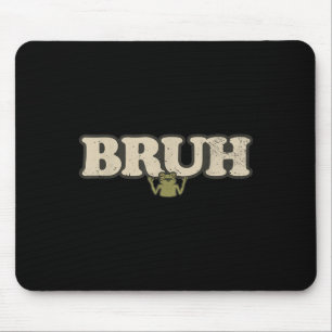 Funny Vintage Frog Attitude Meme - Bruh Frog  Mouse Pad