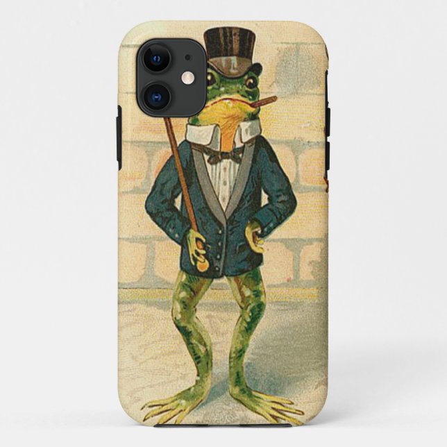 Funny Vintage Frog Case-Mate iPhone Case (Back)