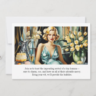 Funny Vintage Glam Art Deco Invitation