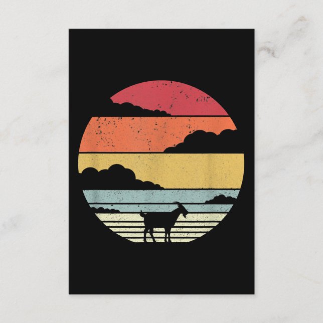 Funny Vintage Goat Gift Enclosure Card (Front)