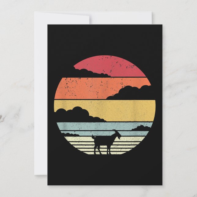 Funny Vintage Goat Gift Save The Date (Front)