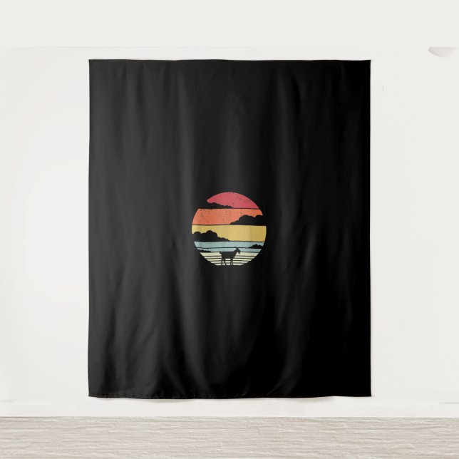 Funny Vintage Goat Gift Tapestry (Front)