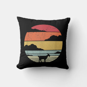 Funny Vintage Goat Gift Throw Pillow