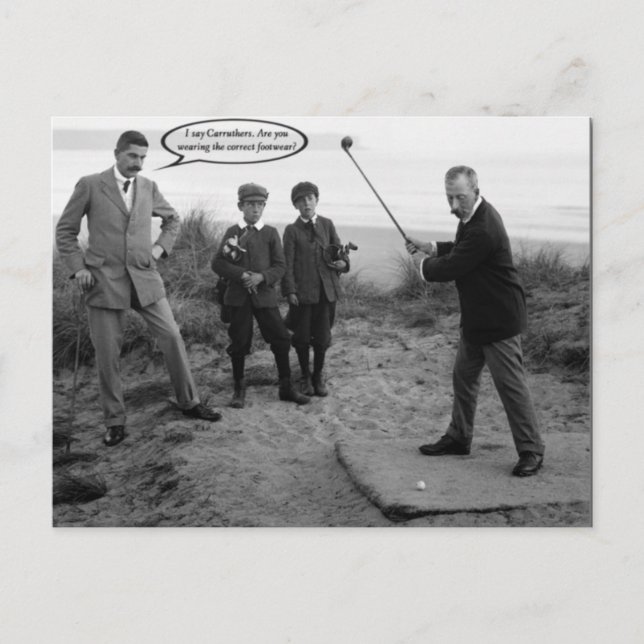 Funny Vintage Golf Carte postale (Devant)