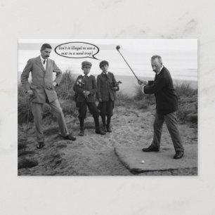 Funny Vintage Golf Postcard