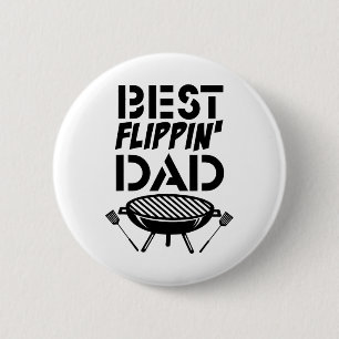 Funny Vintage Grill Daddy - Grilling And Refilling 2 Inch Round Button