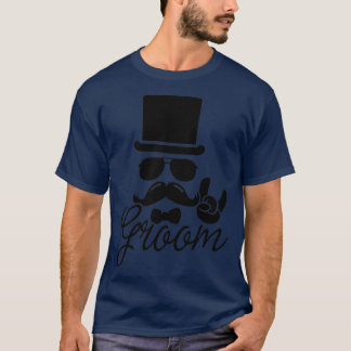 Funny Vintage Groom Bachelor Party Wedding Marriag T-Shirt