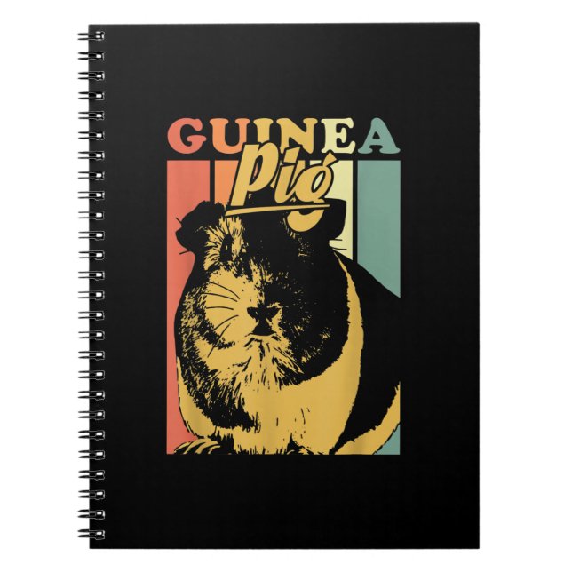 Funny Vintage Guinea Pig Gifts Notebook (Front)