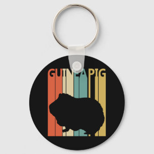 Funny Vintage Guinea Pig Keychain