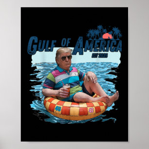 Funny Vintage Gulf Of Us America 2025 American Fla Poster