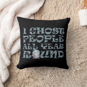 Funny Vintage Halloween saying Throw Pillow