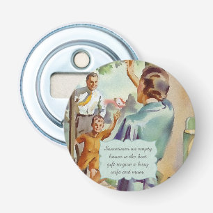 Funny Vintage Housewife Art and Quote Bottle Opener
