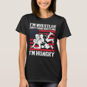 Funny Vintage I'm Wrestler Everything Hurts and I' T-Shirt