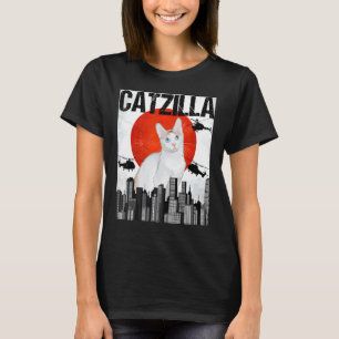 Funny Vintage Japanese Catzilla Japanese Bobtail C T-Shirt