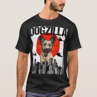 Funny Vintage Japanese Dogzilla Skye Terrier T-Shirt