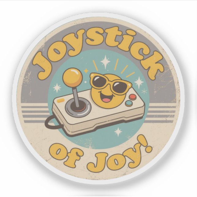Funny Vintage Joystick of Joy Retro Design (Front)