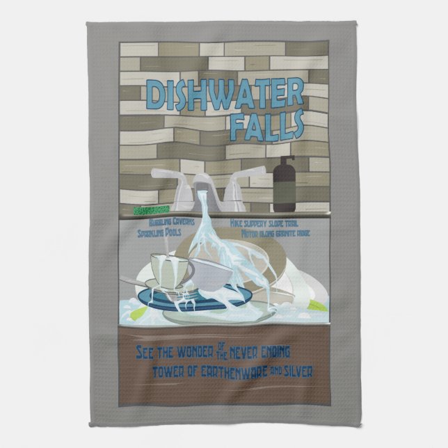 Funny Vintage Kitchen Travel Design Kitchen Towel (Vertical)