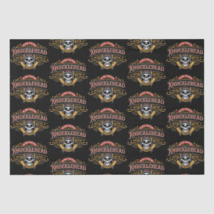 Funny Vintage Knucklehead Academy Skull   Tissue Paper
