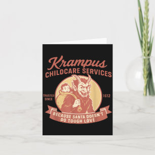 Funny Vintage Krampus Child Transrt Services Merry Card