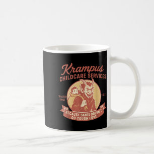 Funny Vintage Krampus Child Transrt Services Merry Coffee Mug