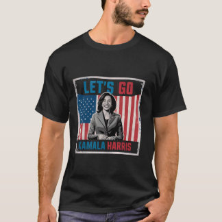 Funny Vintage Let s Go Kamala Kamala For President T-Shirt
