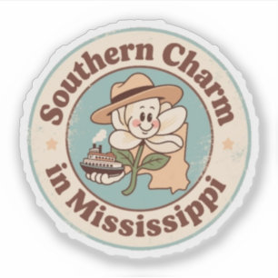 Funny Vintage Mississippi Magnolia Hat Steamboat T