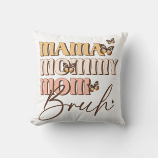 Funny Vintage Mom Throw Pillow